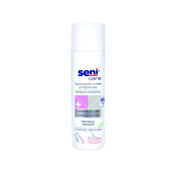 spuma-500.jpg Seni care spuma pentru curatare si ingrijire a corpului, 500 ml- nu necesita clatire! - imagine 1